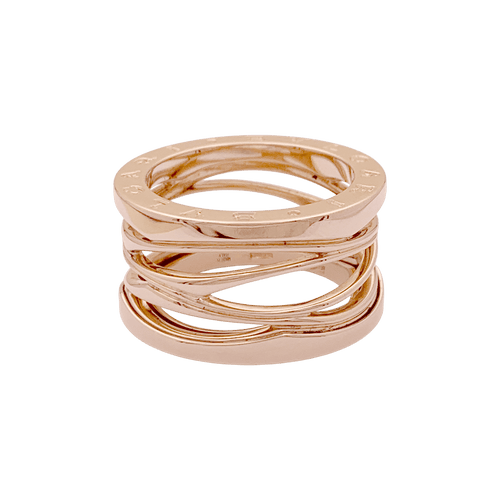 Bague 54 Bague Bulgari "B.Zero1 Zaha Hadid" en or rose. 58 Facettes 34743