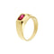 Bague Bague pour homme en or jaune avec pierre rouge 58 Facettes 35623
