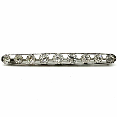 Broche Broche barrette platine et diamants 58 Facettes Z15B51631