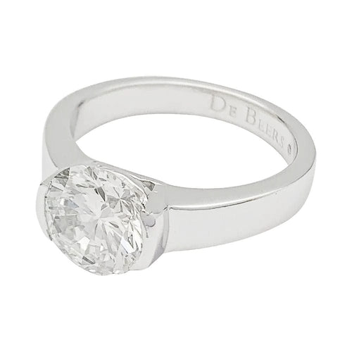Bague 50 Solitaire en platine, diamant 1,82 carat. 58 Facettes 31889