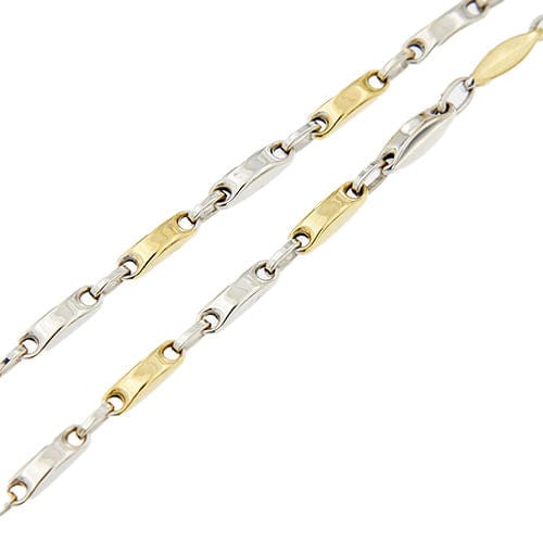 Collier Collier en maille segmentée à deux ors 58 Facettes 38029