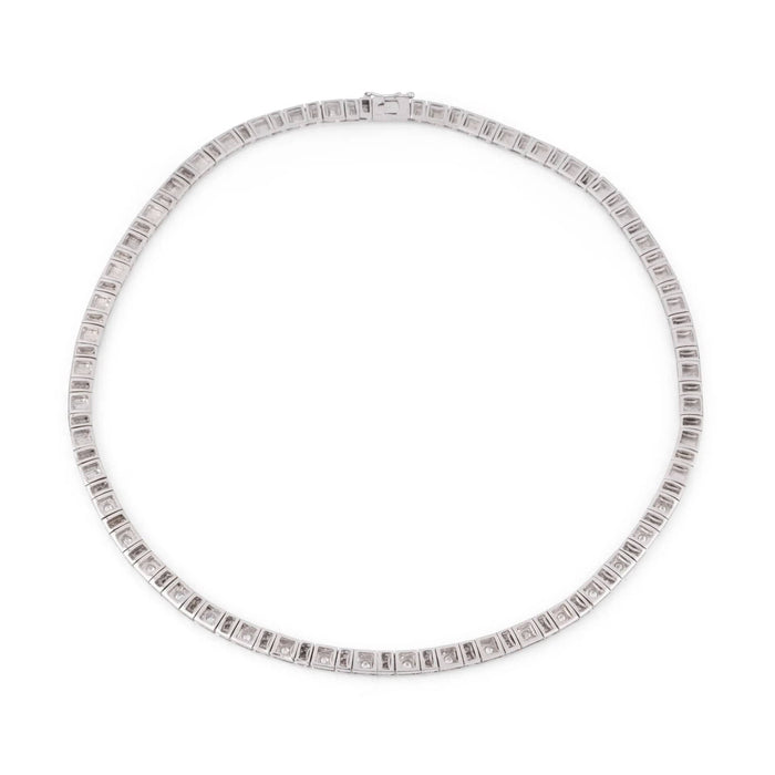 Collier Collier en or gris et diamant 58 Facettes 1