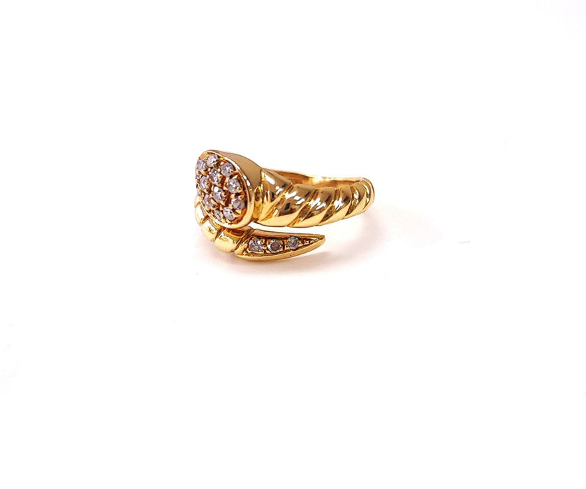 Bague serpent or et diamants