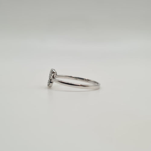 Bague 51.5 Bague papillon or blanc sertie diamants 58 Facettes