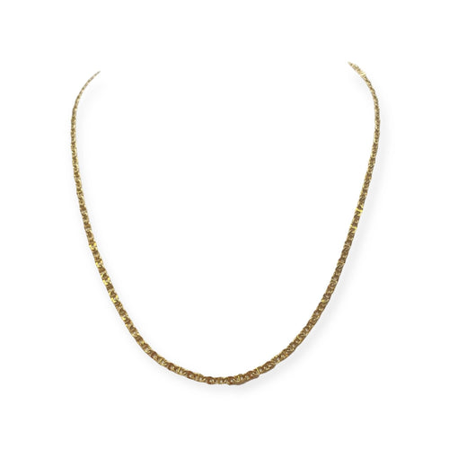 Collier Chaîne maille marine plate 60cm en or jaune 750 58 Facettes 330088141