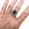 Bague 51 Bague au design contemporain en or 18 carats sertie de diamants et de tanzanite 58 Facettes Q277B
