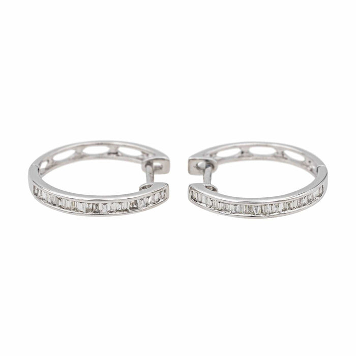 Boucles d'oreilles Boucles d'oreilles Créoles Or blanc Diamant 58 Facettes 3814689CN