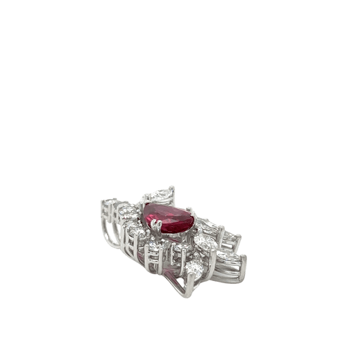 Pendentif Pendentif Cccktail or blanc rubis et diamants 58 Facettes 1.0002595/6