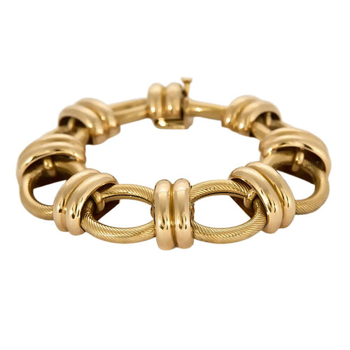 Bracelet Bracelet en or jaune et rose 58 Facettes HAV0925