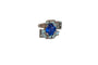 Bague 49 Art Déco platinum blue sapphire ring 58 Facettes