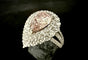 Bague 54 Bague or blanc sertie d'un diamant rose poire de 1,65 carat 58 Facettes