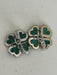 Boucles d'oreilles Clips d'Oreilles Trèfles Or Gris Malachite Diamants 58 Facettes 5453