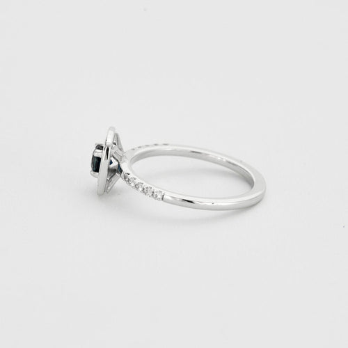 Bague 53 Solitaire topaze blue London et diamants 58 Facettes