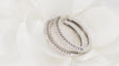 Boucles d'oreilles Boucles d'oreilles créoles en or blanc et diamants 58 Facettes F4882