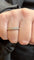 Bague 59 Alliance vintage en platine et diamants tour complet 58 Facettes