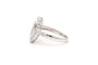 Bague contemporaine en or blanc 18 carats sertie de diamants "taille" brillant (+-0.14ct)