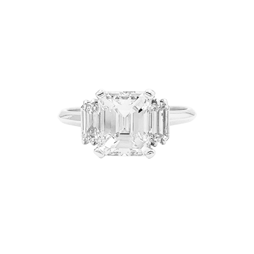 Bague 54 Solitaire en or blanc, diamant 1,92 cts. 58 Facettes 34757