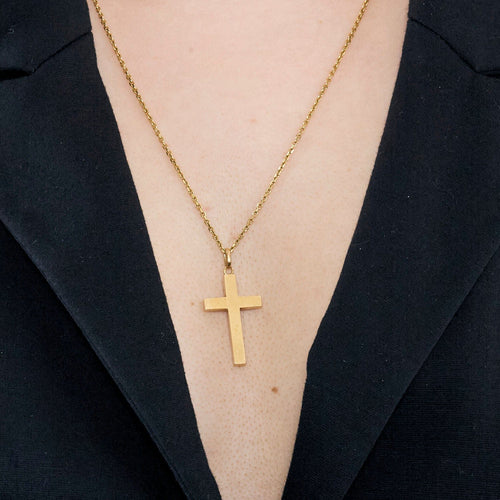 Pendentif Pendentif croix or jaune 58 Facettes GULK186