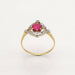 Bague 61 Bague ancienne or jaune, rubis, diamants 58 Facettes