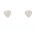 Boucles d'oreilles Boucles d'oreilles en or blanc en forme de cœur serties de diamants de 0,15 ct 58 Facettes 12508