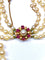 Collier Collier de perles 3 rangs, médaillon or 18 carats et fermoir rubis 58 Facettes AB354