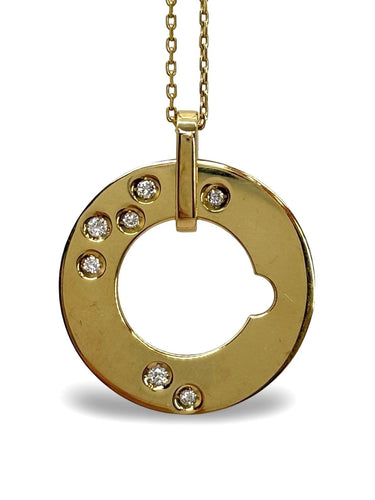 Collier Collier Dinh Van or jaune et diamants 0,15 ct 58 Facettes 865