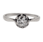 Bague 53 Bague solitaire art deco Platine diamant taille ancienne 0,43 carat (circa 1930) 58 Facettes A06144