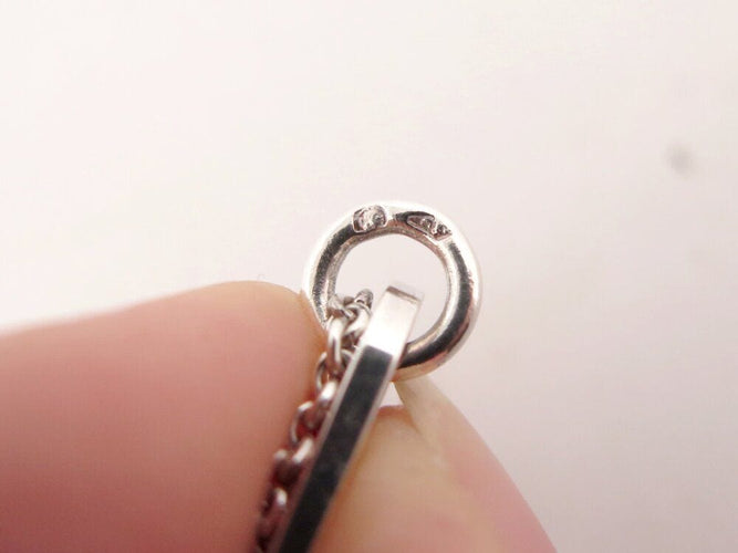 Collier collier HERMES pendentif azur pm chaine d'ancre en argent boite 58 Facettes 267569