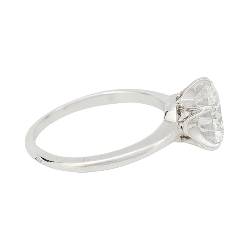 Bague 53 Solitaire platine et diamant, 2,23 carats. 58 Facettes 31441