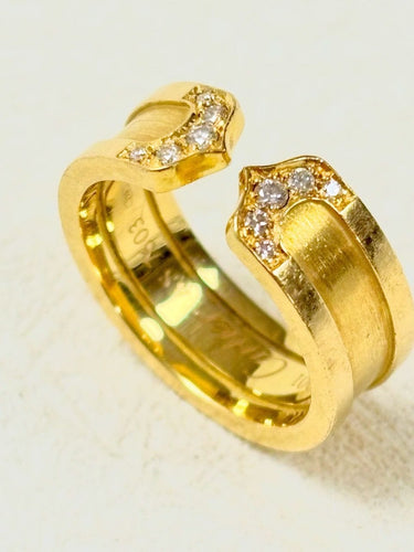 Bague 49 CARTIER - Bague C or et diamants 58 Facettes WC-2025-0757