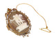 Pendentif Broche/pendentif camée victorien avec médaillon représentant Cupidon et Bacchus foulant des raisins, automne d'après Thorvaldsen 58 Facettes 21130-0149