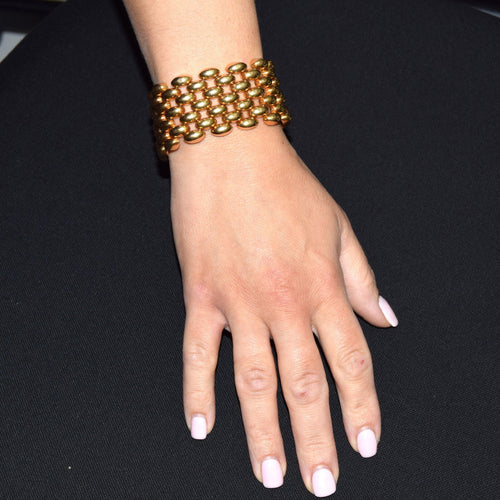 Bracelet BRACELET EN OR 18 KT - Années 1950 58 Facettes