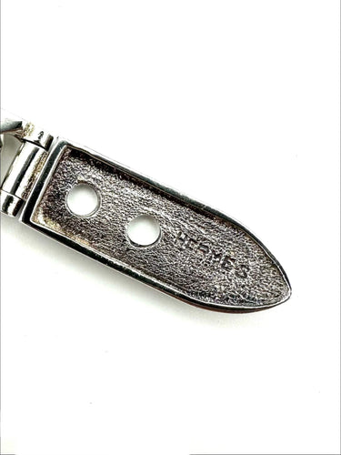 HERMES. Collection "Boucle sellier", bracelet vintage argent MM