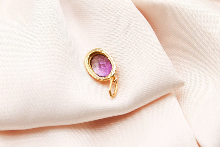 Pendentif Pendentif or jaune Amethyste 58 Facettes 240642