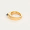 Chaumet Vintage - Bague jonc en or jaune et cabochon de saphir
