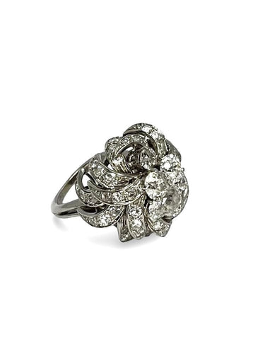 Bague 50 Bague ancienne or et platine diamants 2,90 ct 58 Facettes 67201