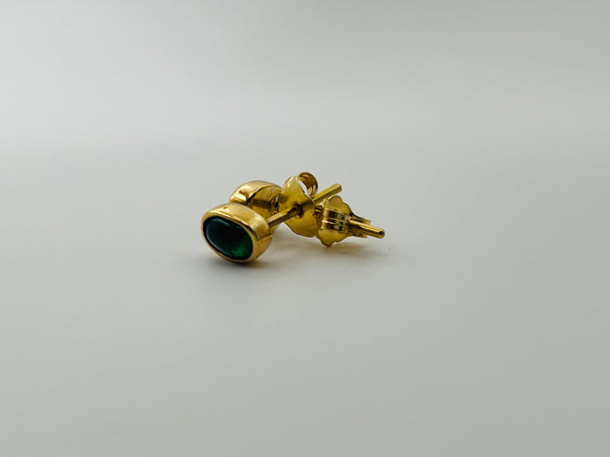 Boucles d'oreilles Boucles d'oreilles en or jaune avec émeraudes 58 Facettes 50059