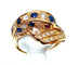 Bague Bague DAUPHIN en or jaune 18 carats, diamants ,saphirs et rubis 58 Facettes AB224