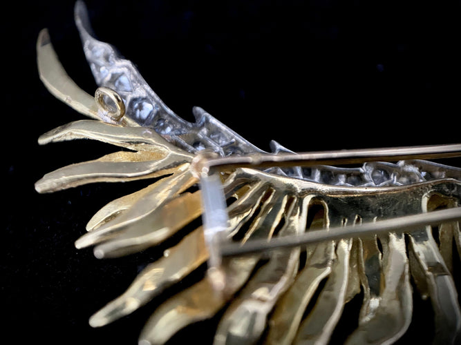 Pendentif Broche et pendentif ornée de 2 carats de brillants 58 Facettes