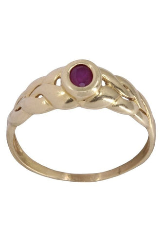 Bague 53 Bague jonc tressé rubis 58 Facettes 089101