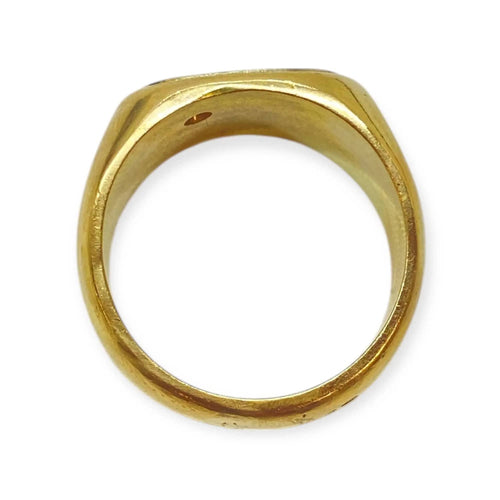 Bague 62 Chevalière en or jaune, or blanc et diamants 58 Facettes 330079748