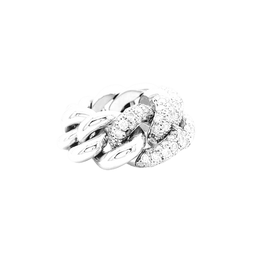 Bague 57 Bague Pomellato "Catene", or blanc et diamants. 58 Facettes 34754