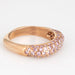 Bague 50 Bague Carrée Saphir Rose Pavé Or Rose 58 Facettes G13034