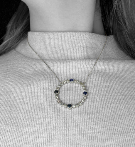 Pendentif Pendente Diamanti e Zaffiri, Anni '40 58 Facettes