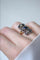 Bague 52.5 Bague ancienne or jaune, argent, saphir, diamants 58 Facettes