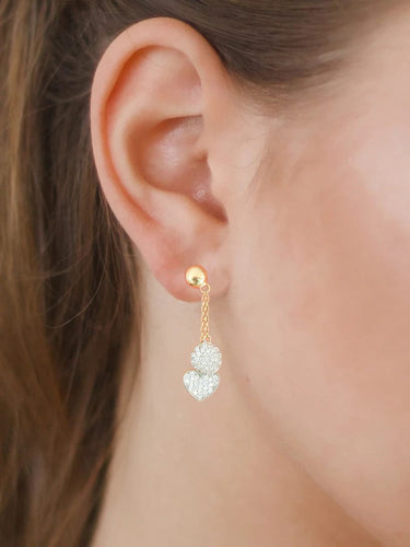Boucles d'oreilles BOUCLES D’OREILLES COEUR & OR JAUNE 58 Facettes BO2013