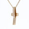 Collier Croix or jaune diamants d'occasion 58 Facettes 24-328