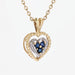 Pendentif Pendentif coeur ors jaune et blanc saphir d'occasion 58 Facettes 15-036