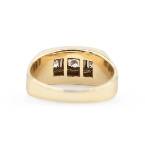 Bague Bague homme en or jaune et diamants 58 Facettes