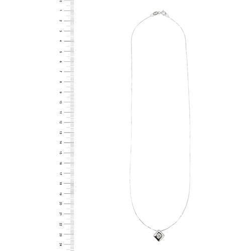 Collier en or blanc avec un diamant de 0,10 ct